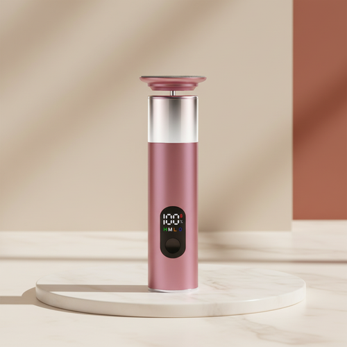 Brixvale electric callus remover standing on a cream marble surface